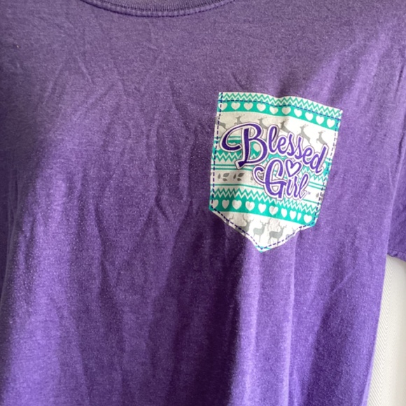 BLESSED GIRL….pretty tee … size M - Picture 2 of 3
